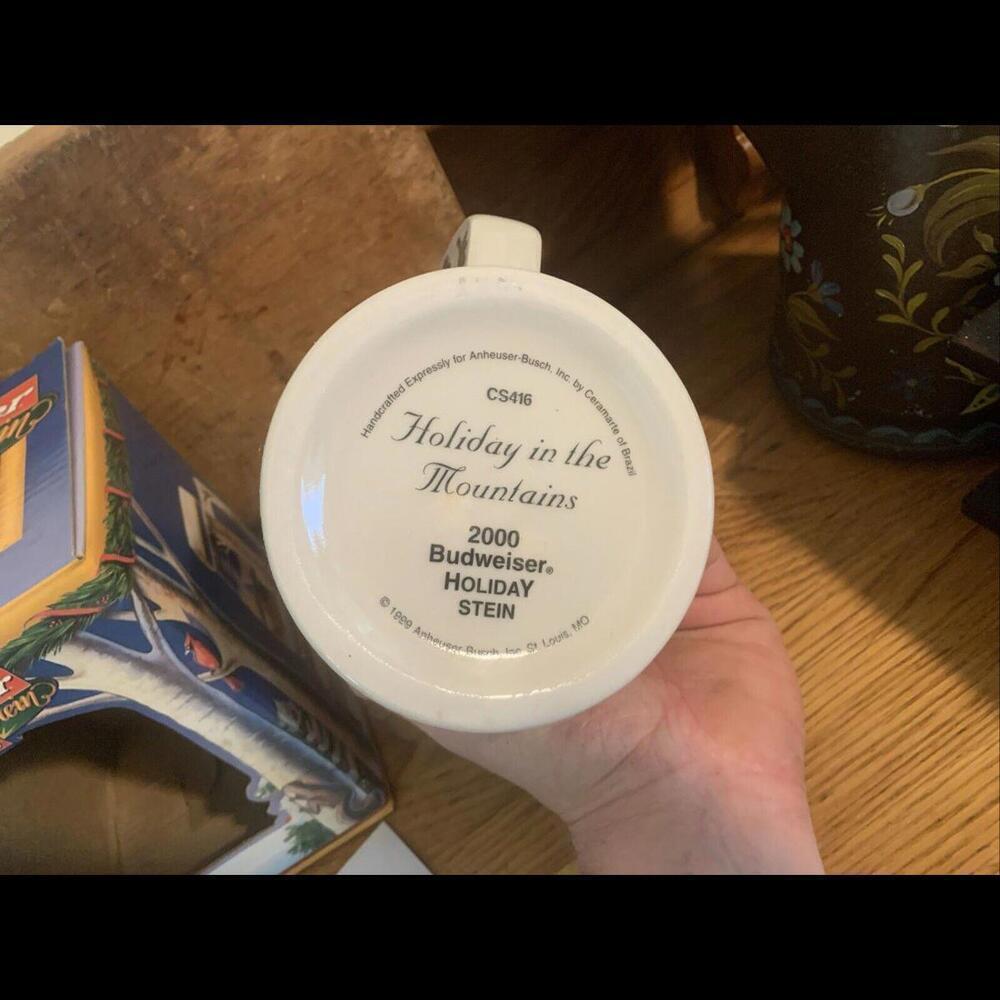 2000 Budweiser Holiday Stein "Holiday in the Mountains" New Original Box… - Picture 3 of 6